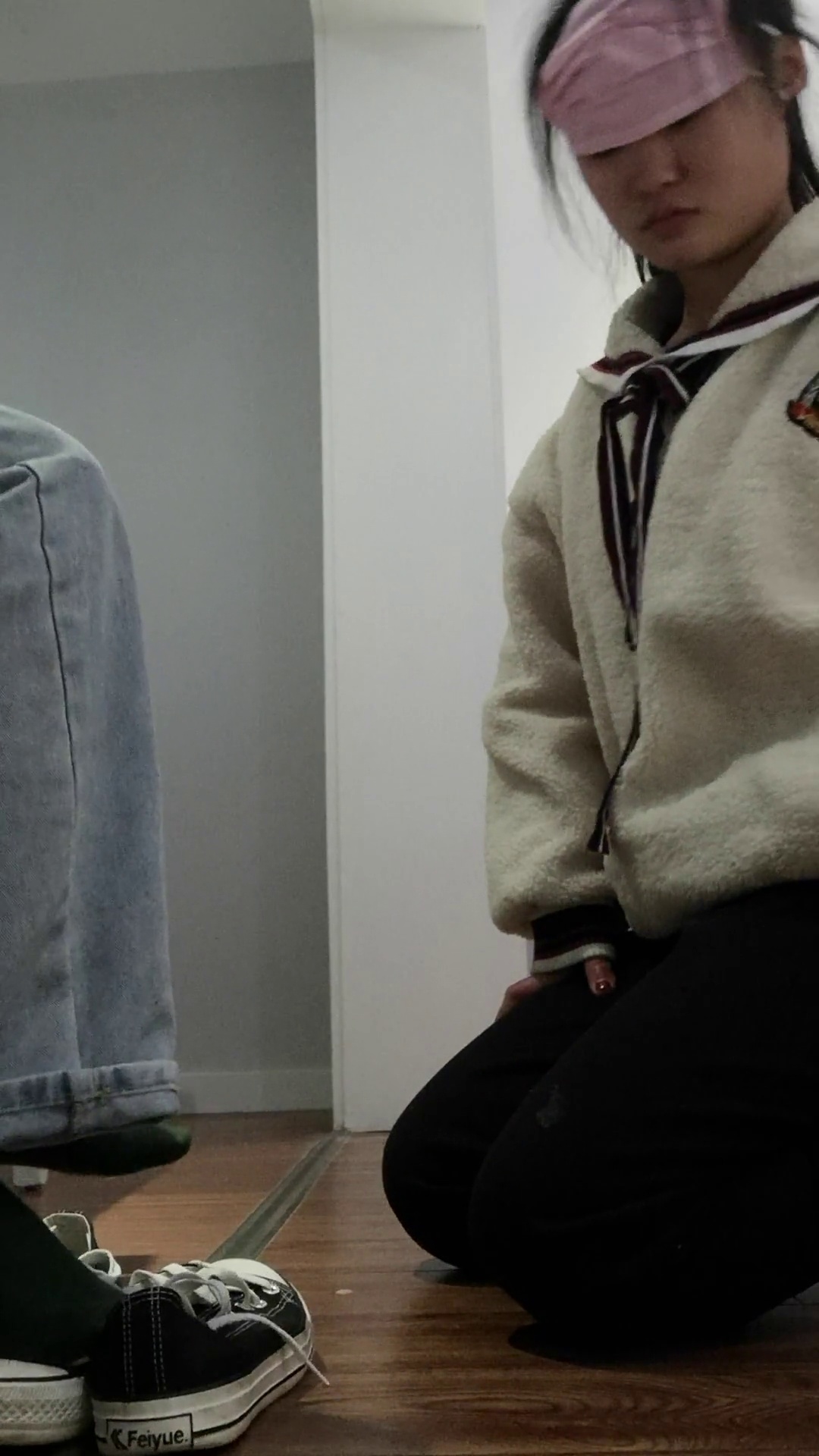54_【哈宝S调女M】棉袜堵嘴帆布鞋裸足蹂躏脸_G__